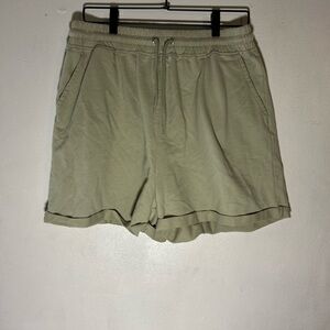 Misguided Olive Green Sweat Shorts Size 16